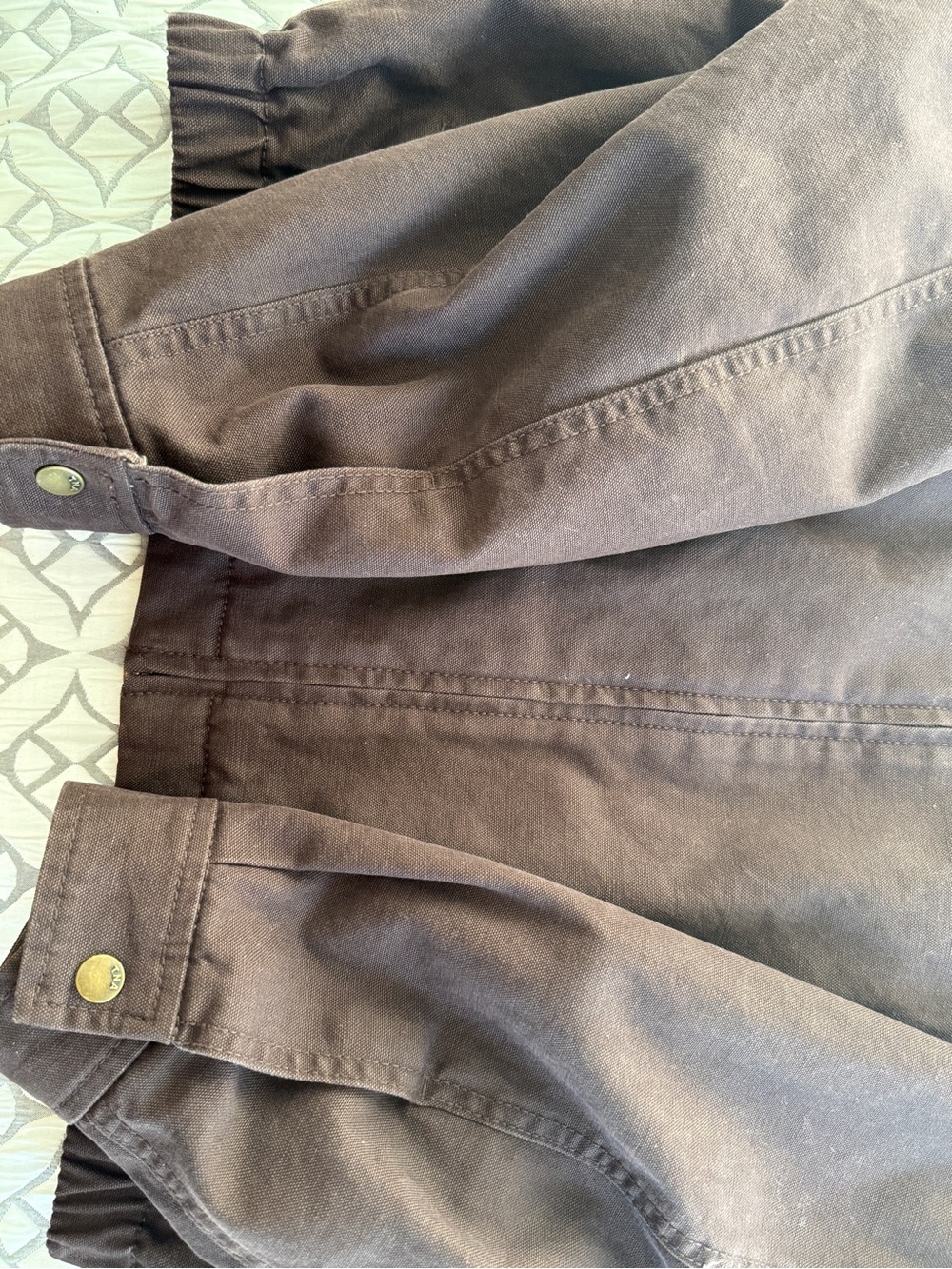 ARITZIA TNA Brown Zip-Front Bomber Jacket - Picture 5 of 7